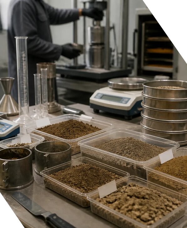 Лабораторные испытания грунтов для строительства в Пушкине