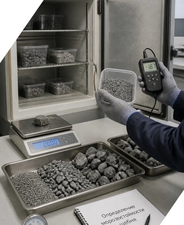 Определение морозостойкости щебня в Пушкине от 3786 р. | ЭкспертизаРоссия